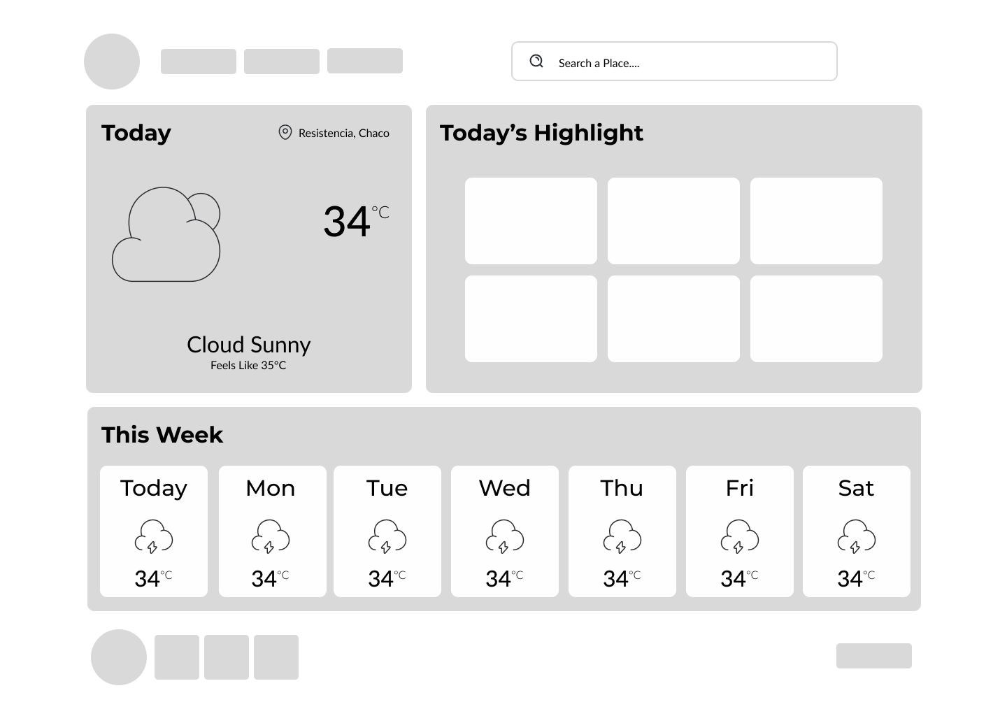 Wireframe Weather Example Document